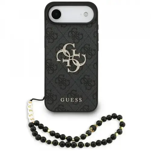 Husa pentru Apple iPhone Air, Guess, 4G Classic Logo with Strap, Neagra
