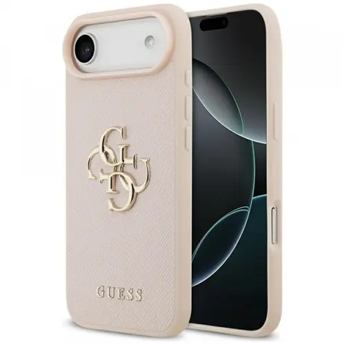 Husa pentru Apple iPhone Air, Guess, 4G Grained Big and Classic Logo, Roz