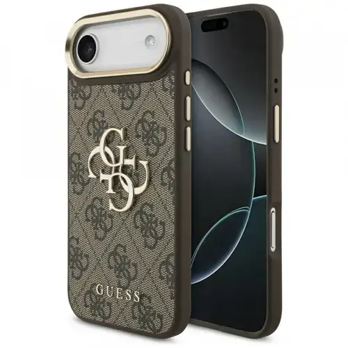 Husa pentru Apple iPhone Air, Guess, Big 4G Logo Classic, Maro Aurie
