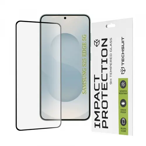 Folie de protectie Ecran Techsuit pentru Samsung Galaxy S25 Edge S937, Sticla Securizata, Full Glue, 111D