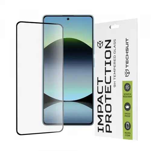 Folie de protectie Ecran Techsuit pentru Xiaomi Redmi Note 14S, Sticla Securizata, Full Glue, 111D