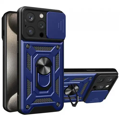 Husa pentru Apple iPhone 15 Pro, Techsuit, CamShield, Albastra