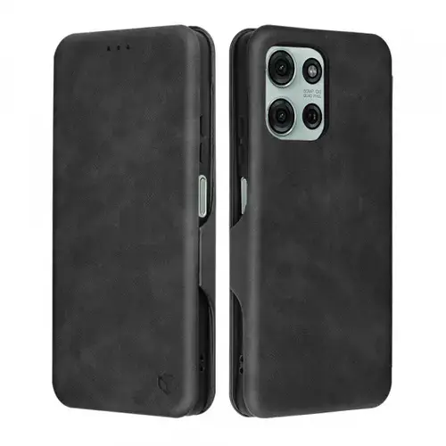 Husa pentru Motorola Moto G75, Techsuit, Safe Wallet Plus, Neagra