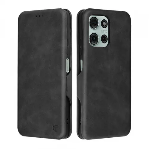 Husa pentru Motorola Moto G75, Techsuit, Safe Wallet Plus, Neagra