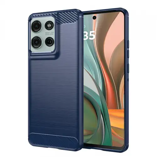 Husa pentru Motorola Moto G75, Techsuit, Carbon, Albastra
