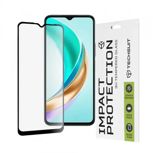 Folie de protectie Ecran Techsuit pentru Honor X6b, Sticla Securizata, Full Glue, 111D