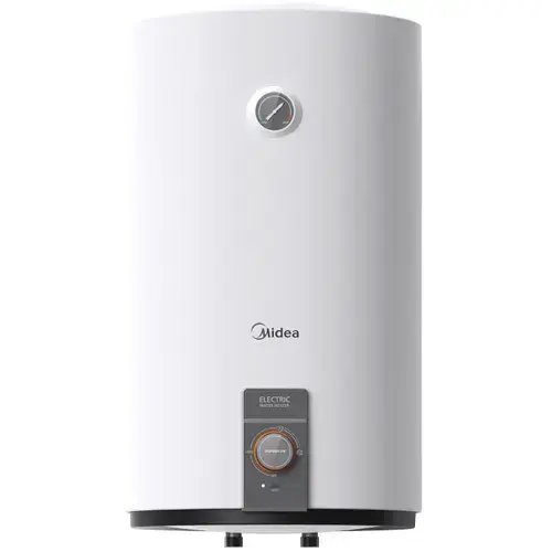 Boiler electric Midea D100-20EFN1, seria Salute, model cilindric, volum 100L, control electronic, Supapa de siguranta de reducere a presiunii, protectie supraincalzire, Wifi