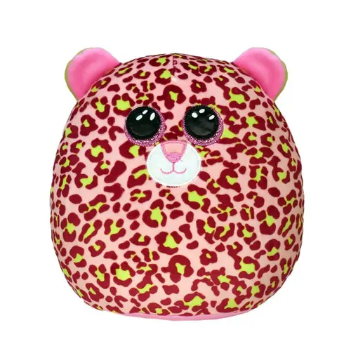 Jucarie de plus ty squish leopard roz lainey, 22cm