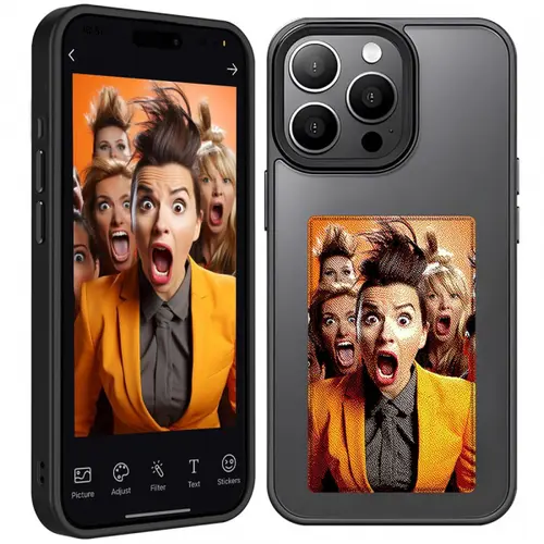 Husa pentru Apple iPhone 15 Pro, Techsuit, SmartScreen NFC, Neagra