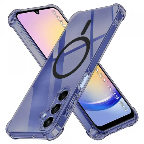 Husa MagSafe pentru Samsung Galaxy A25 A256, Techsuit, Shockproof Clear, Neagra