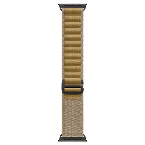 Curea pentru Apple Watch 49mm, Tan Alpine Loop, Black Titanium Finish - Small