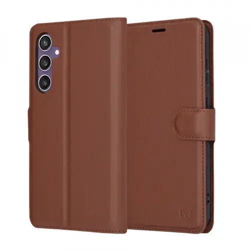 Husa pentru Samsung Galaxy S23 FE S711, Techsuit, Leather Folio, Maro
