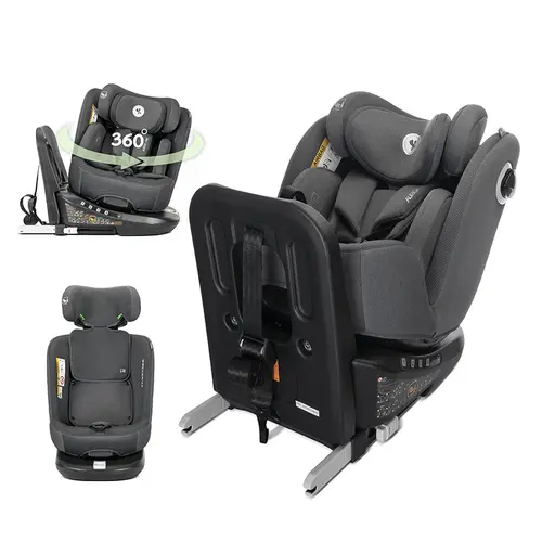 Scaun auto pentru copii Lorelli Auriga, i-Size, Isofix, anti rebound bar, rotativ 360, SPS, 0 luni-12 ani, 40-150 cm, Gri