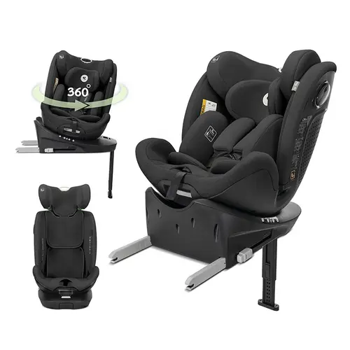 Scaun auto pentru copii Lorelli Perseus, i-Size, Isofix, baza rotativa, picior de sprijin, EPS Memory, panou de ventilatie, SPS,  0 luni-12 ani, 40-150 cm, Negru