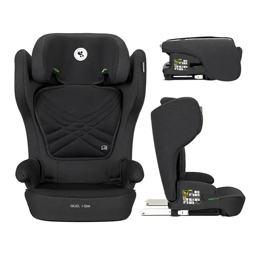 Scaun auto pentru copii Lorelli Rigel, i-Size, Isofix, pliabil pentru depozitare usoara, tetiera reglabila, 3 ani-12 ani, 100-150 cm, Negru