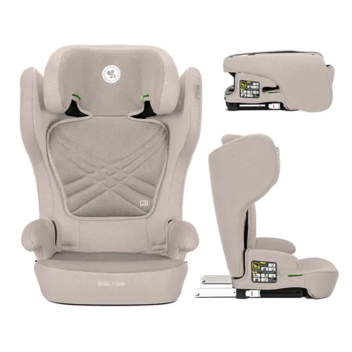 Scaun auto pentru copii Lorelli Rigel, i-Size, Isofix, pliabil pentru depozitare usoara, tetiera reglabila, 3 ani-12 ani, 100-150 cm, Bej