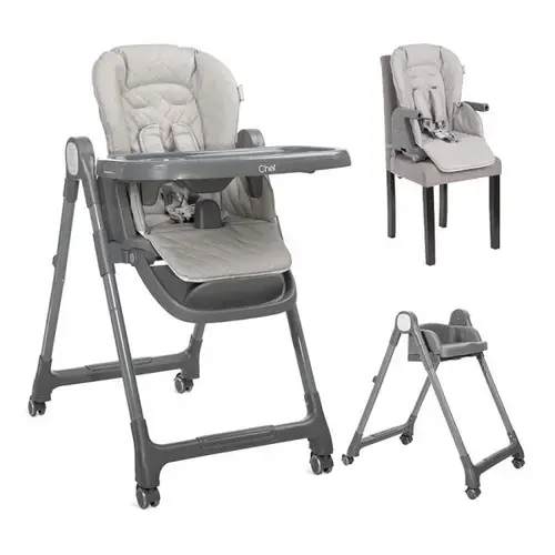 Scaun de masa inalt pentru copii 3 in 1 Lorelli Chef, reglabil, maxim 15 kg, Bej