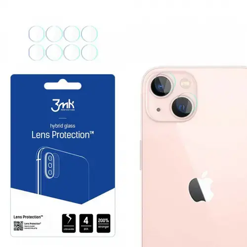 Folie de protectie Camera Spate 3MK Protection pentru Apple iPhone 14, Sticla Securizata, Set 4 bucati
