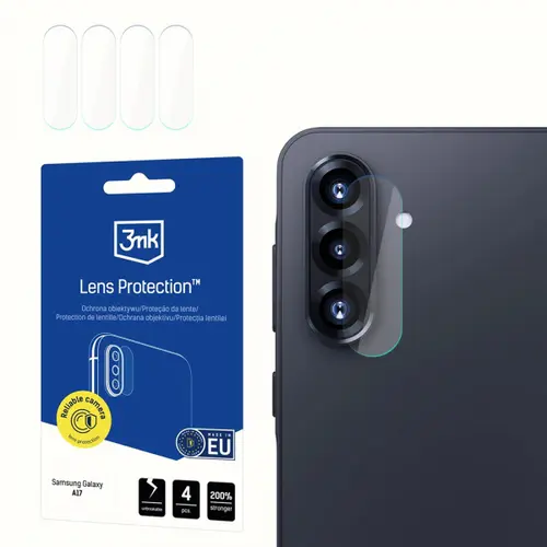 Folie de protectie Camera Spate 3MK Protection pentru Samsung Galaxy A17 5G, Sticla Securizata, Set 4 bucati