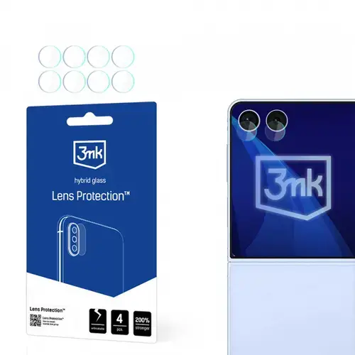 Folie de protectie Camera Spate 3MK Protection pentru Samsung Galaxy Z Flip7 F766, Sticla Securizata, Set 4 bucati