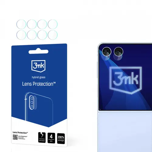 Folie de protectie Camera Spate 3MK Protection pentru Samsung Galaxy Z Flip7 F766, Sticla Securizata, Set 4 bucati