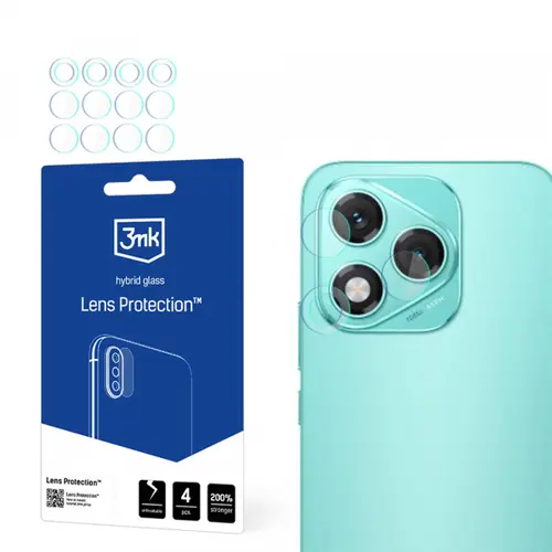 Folie de protectie Camera Spate 3MK Protection pentru Honor 400 Lite, Sticla Securizata, Set 4 bucati