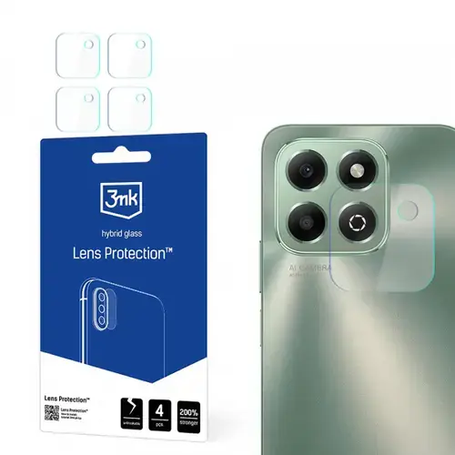 Folie de protectie Camera Spate 3MK Protection pentru Honor X6b, Sticla Securizata, Set 4 bucati