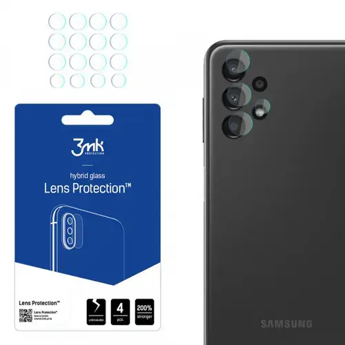 Folie de protectie Camera Spate 3MK Protection pentru Samsung Galaxy A13 A135, Sticla Securizata, Set 4 bucati