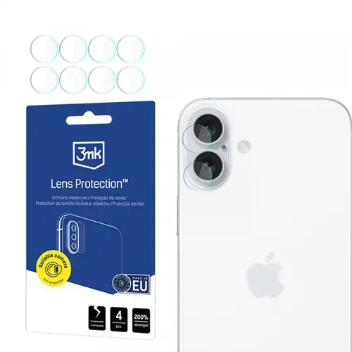 Folie de protectie Camera Spate 3MK Protection pentru Apple iPhone 17, Sticla Securizata, Set 4 bucati