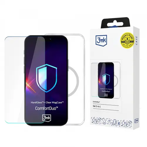 Husa MagSafe pentru Apple iPhone 16 Pro, 3MK, ComfortDuo, Transparenta