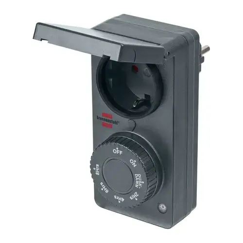 Priza cu senzor crepuscular si timer Brennenstuhl 1506120, IP44, 1800 W
