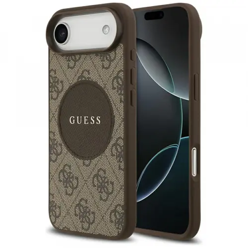 Husa MagSafe pentru Apple iPhone Air, Guess, 4G Circle Classic Logo, Maro