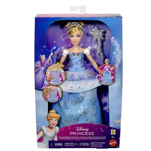 Papusa interactiva Disney Princess - Cenusareasa, cu rochie luminoasa