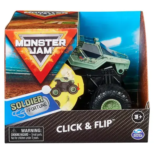 Masinuta Monster Jam Click Flip - Soldier Fortune, 1:43