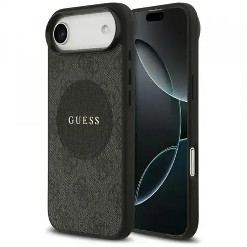 Husa MagSafe pentru Apple iPhone Air, Guess, 4G Circle Classic Logo, Neagra
