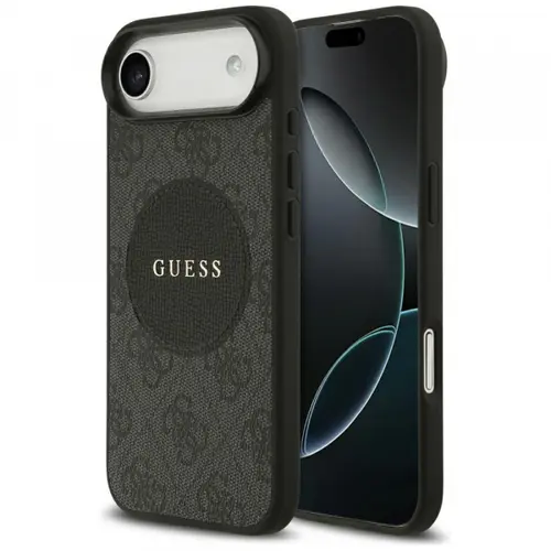 Husa MagSafe pentru Apple iPhone Air, Guess, 4G Circle Classic Logo, Neagra