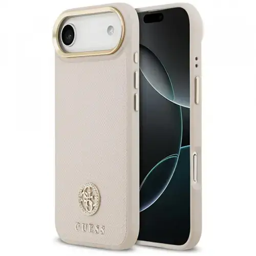 Husa MagSafe pentru Apple iPhone Air, Guess, Grained Strass Logo, Roz