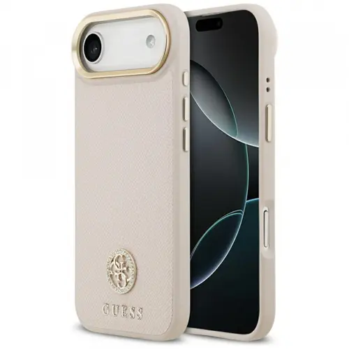 Husa MagSafe pentru Apple iPhone Air, Guess, Grained Strass Logo, Roz