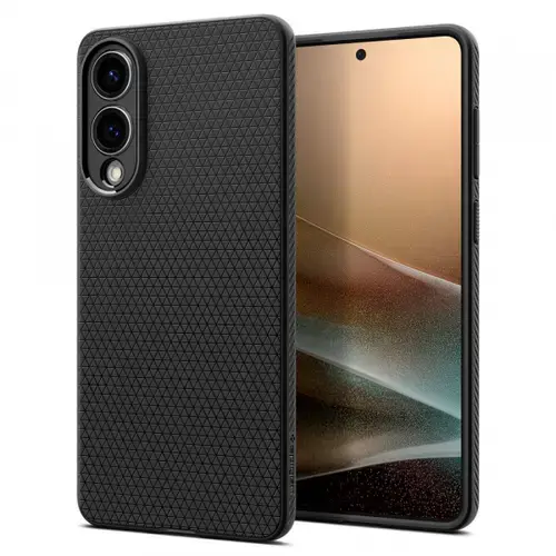 Husa pentru Samsung Galaxy S25 Edge S937, Spigen, Liquid Air, Neagra Mata