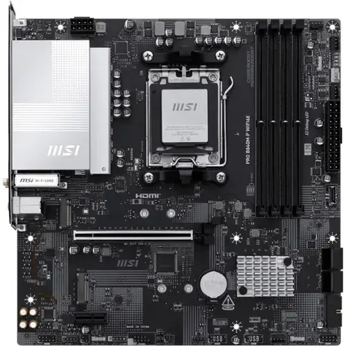 Placa de baza MSI PRO B840M-P WIFI6E, AMD B840, Socket AM5, mATX