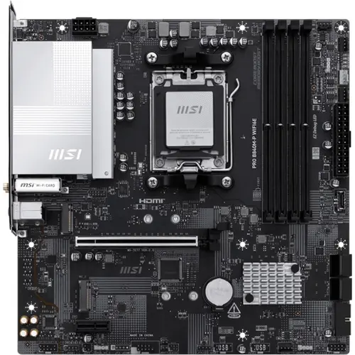 Placa de baza MSI PRO B840M-P WIFI6E, AMD B840, Socket AM5, mATX