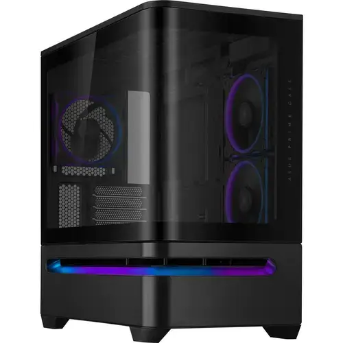 Carcasa Asus PRIME AP202 TG ARGB, Mini Tower, Curved Tempered Glass, Negru