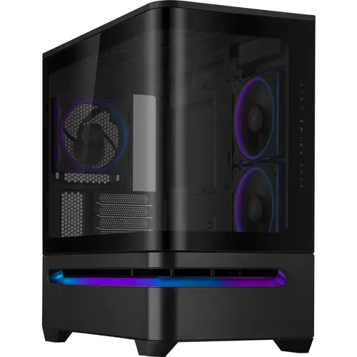 Carcasa Asus PRIME AP202 TG ARGB, Mini Tower, Curved Tempered Glass, Negru