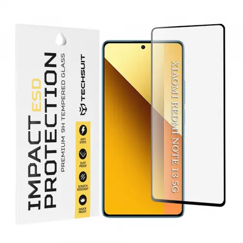 Folie de protectie Ecran Techsuit pentru Xiaomi Redmi Note 13 5G, Sticla Securizata, Full Glue