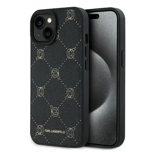 Husa MagSafe pentru Apple iPhone 15 Plus, Karl Lagerfeld, Karl's Head, Neagra
