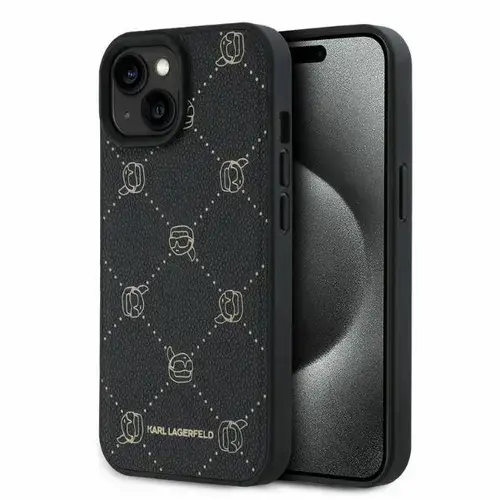Husa MagSafe pentru Apple iPhone 15, Karl Lagerfeld, Karl's Head, Neagra