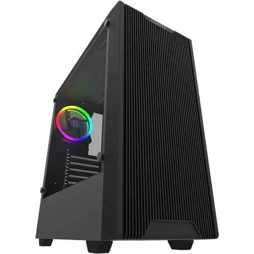 Carcasa AQIRYS Virgo ARGB, Middle Tower, Tempered glass, Negru