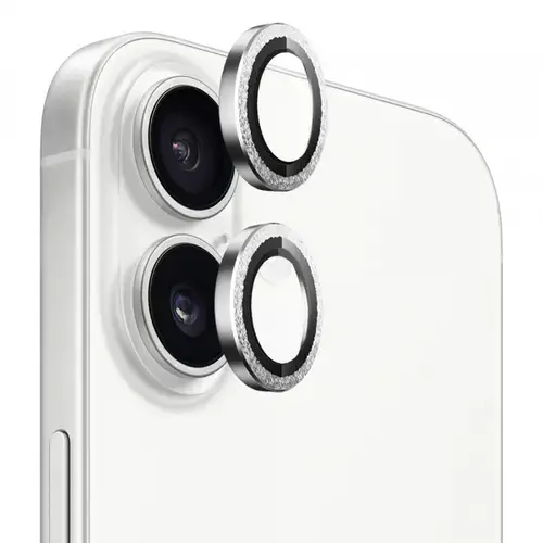 Folie de protectie Camera Spate Blueo Glitter Diamond Metal Frame pentru Apple iPhone 17, Sticla Securizata