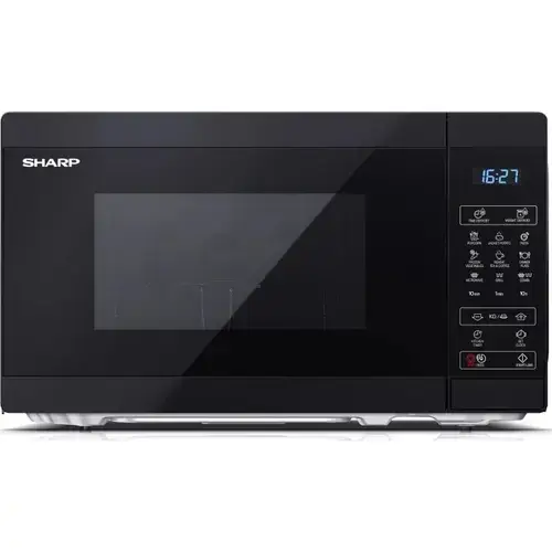 Cuptor cu microunde Sharp YC-MG02EB, 20 l, 800 W, Digital, Grill, EasyClean, Eco Function, Child Lock, Negru