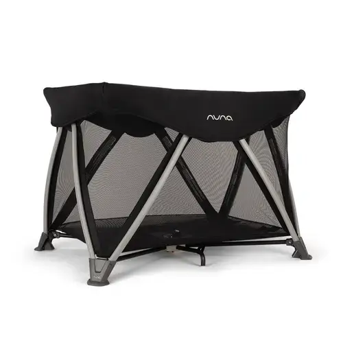 Patut pliant Nuna SENA Aire Caviar, 0 - 15kg,  geanta de transport, Negru